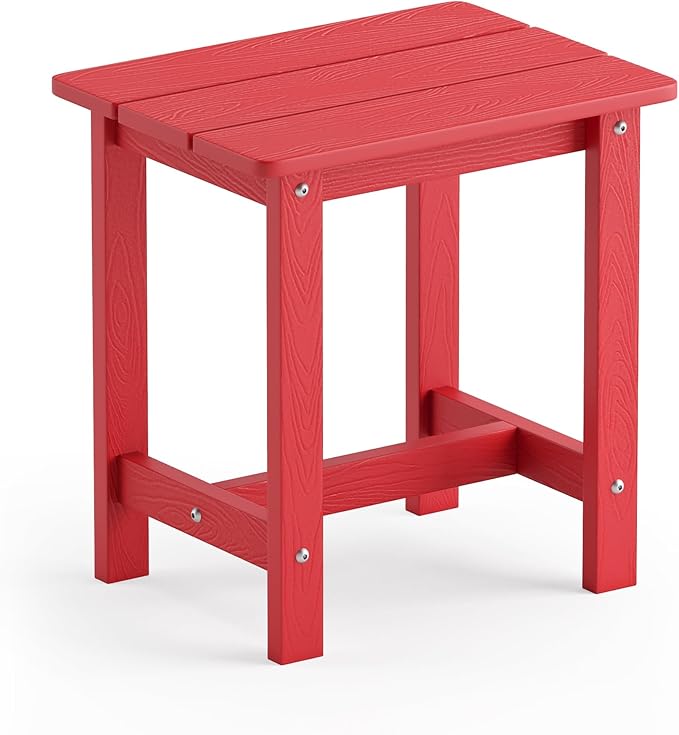 Outdoor Side Table, HDPS Small Outdoor Adirondack Side Tables