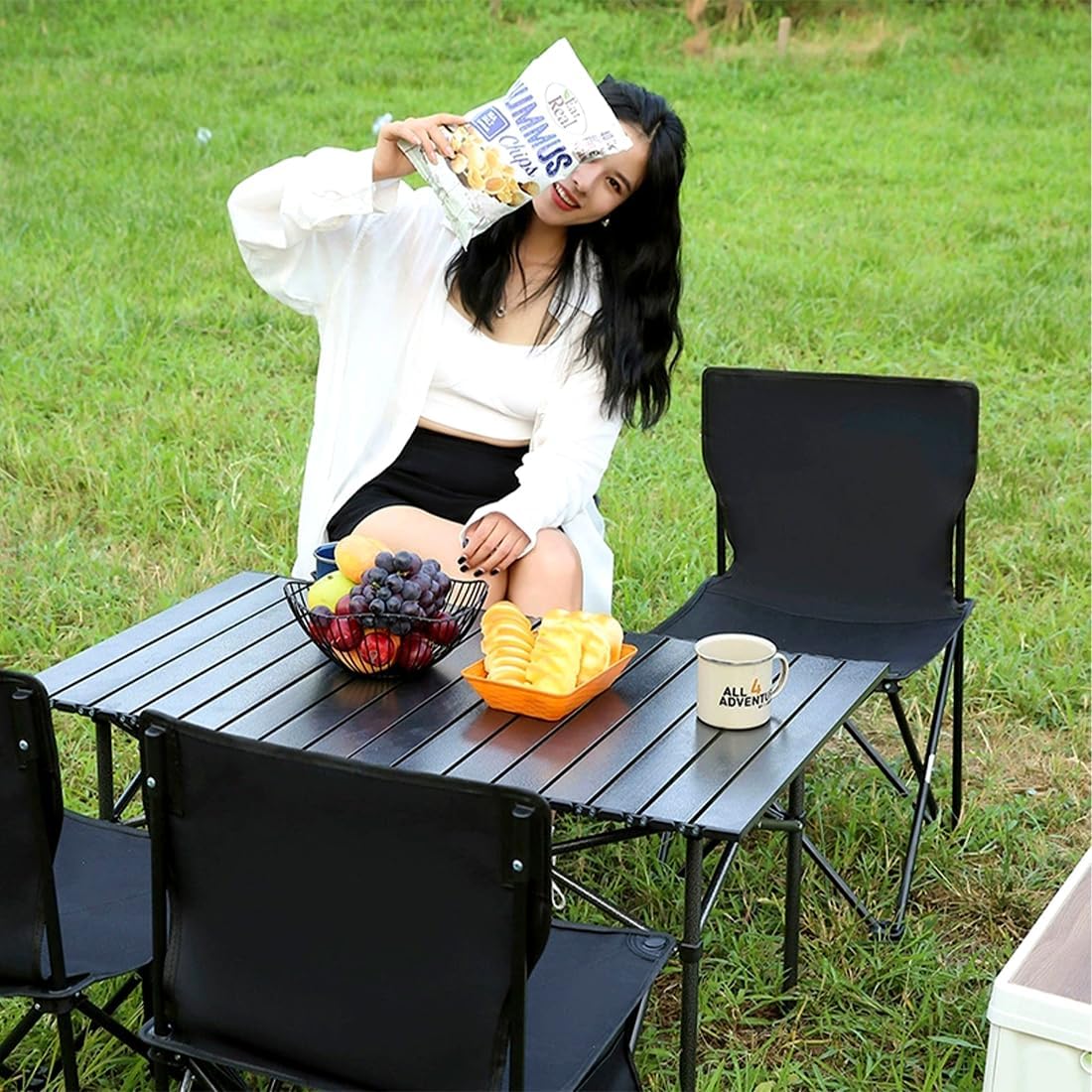 Folding Camping Chair for Small Man, Portable Outdoor Backpacking Chair for Fishing