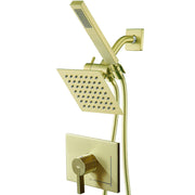 Brushed Gold Shower Fixtures, Shower Faucet Set Dual Shower Heads