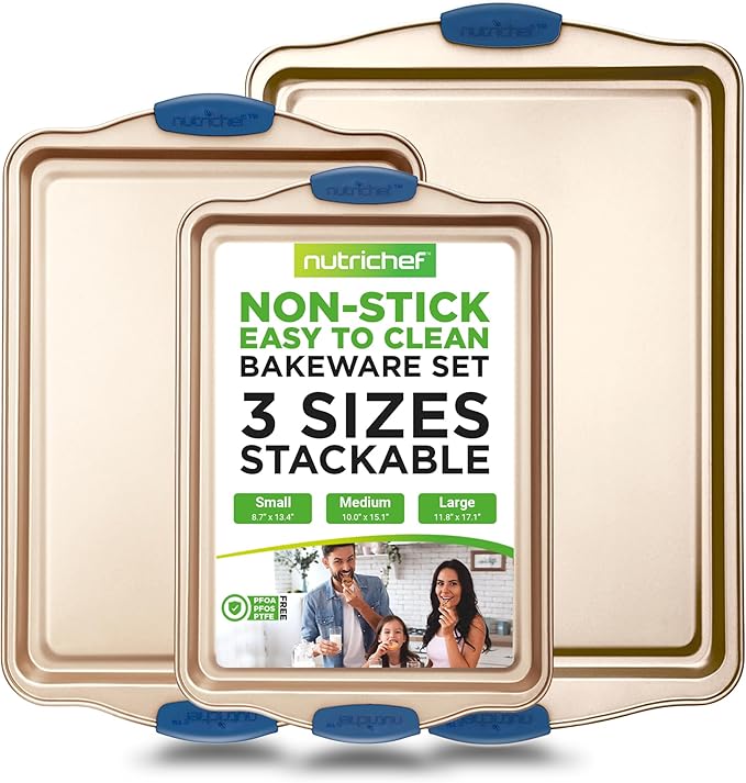 10-Piece Nonstick Bakeware Set - Premium Carbon Steel Baking Trays