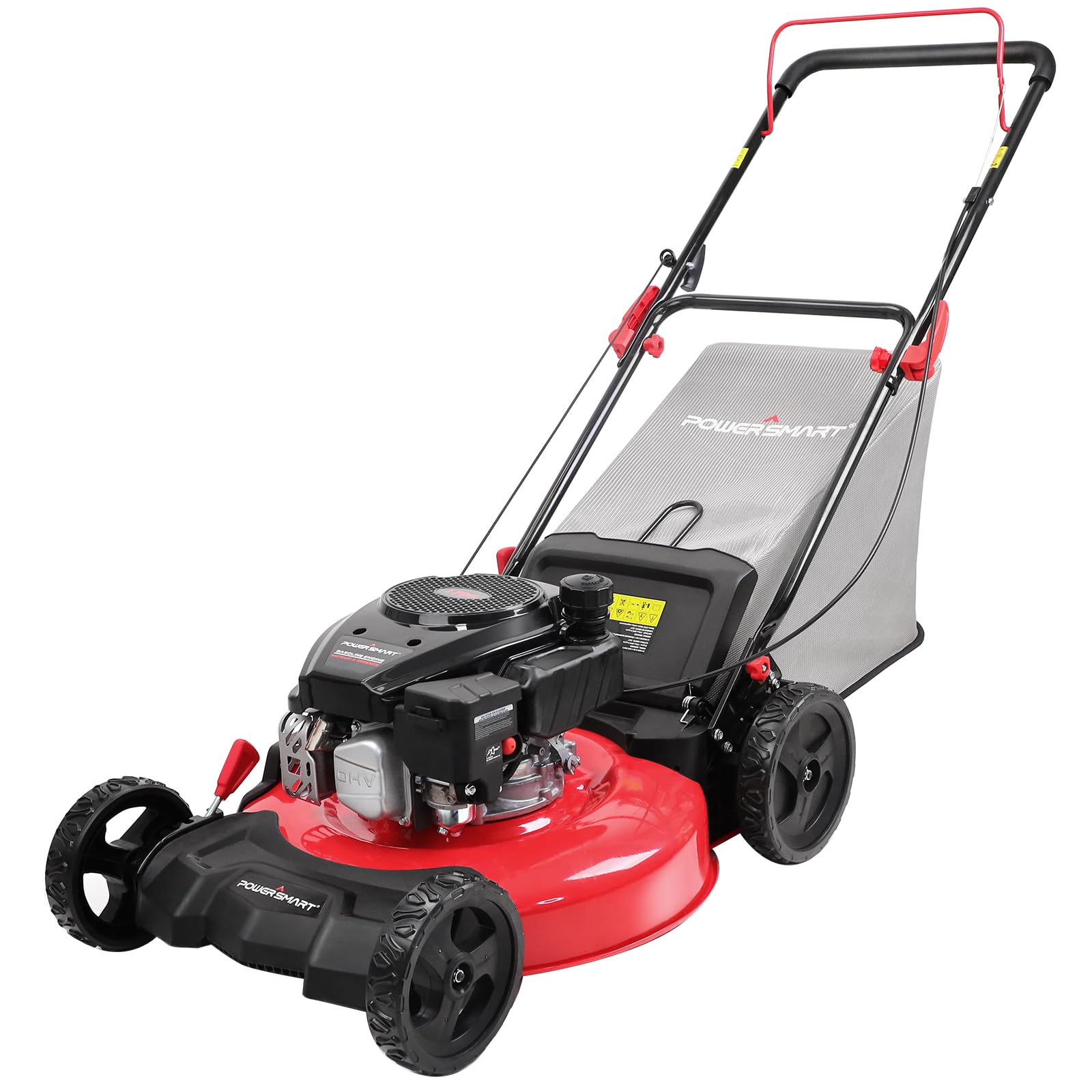 Gas Lawn Mower 21-Inch 144cc OHV Engine 3-in-1 Push Mower with Bagging