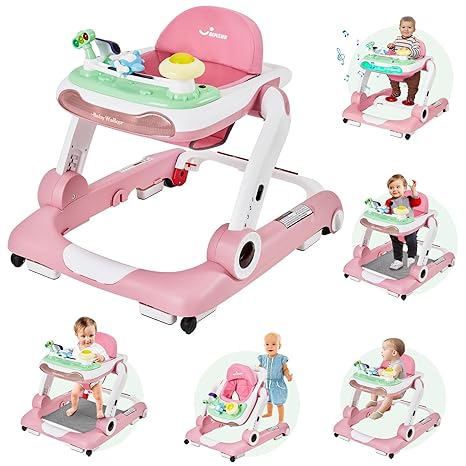 5 in 1 Baby Walker, Activity Baby Walker-Baby Bouncer, Rocker, Activity Center