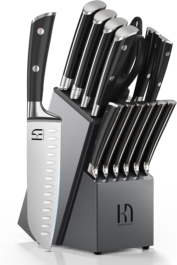 Knife Set 15 Pcs Japanese High Carbon Stainless Steel Kitchen Knife Sets