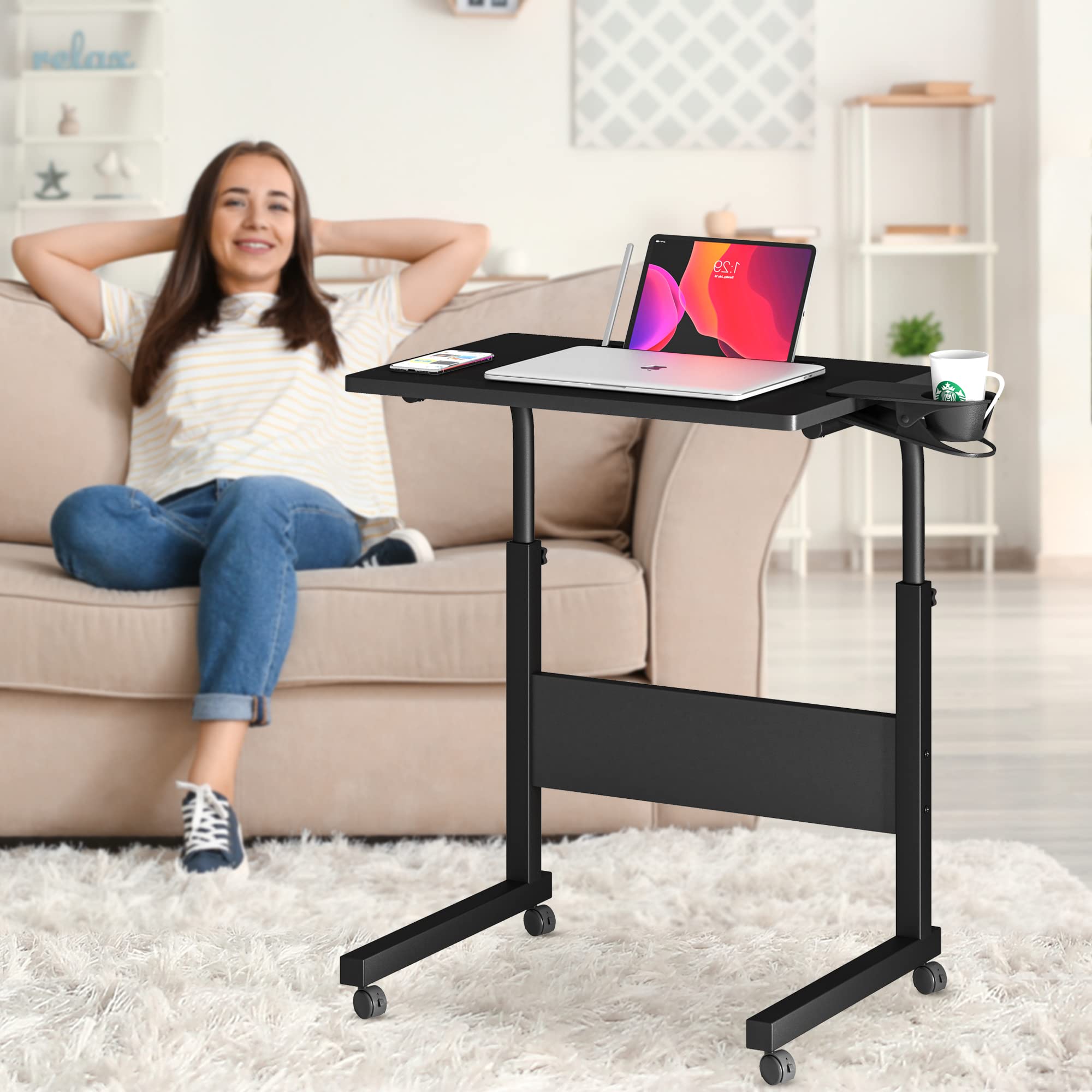 Small Standing Desk Adjustable Height, Portable Treadmill Desk