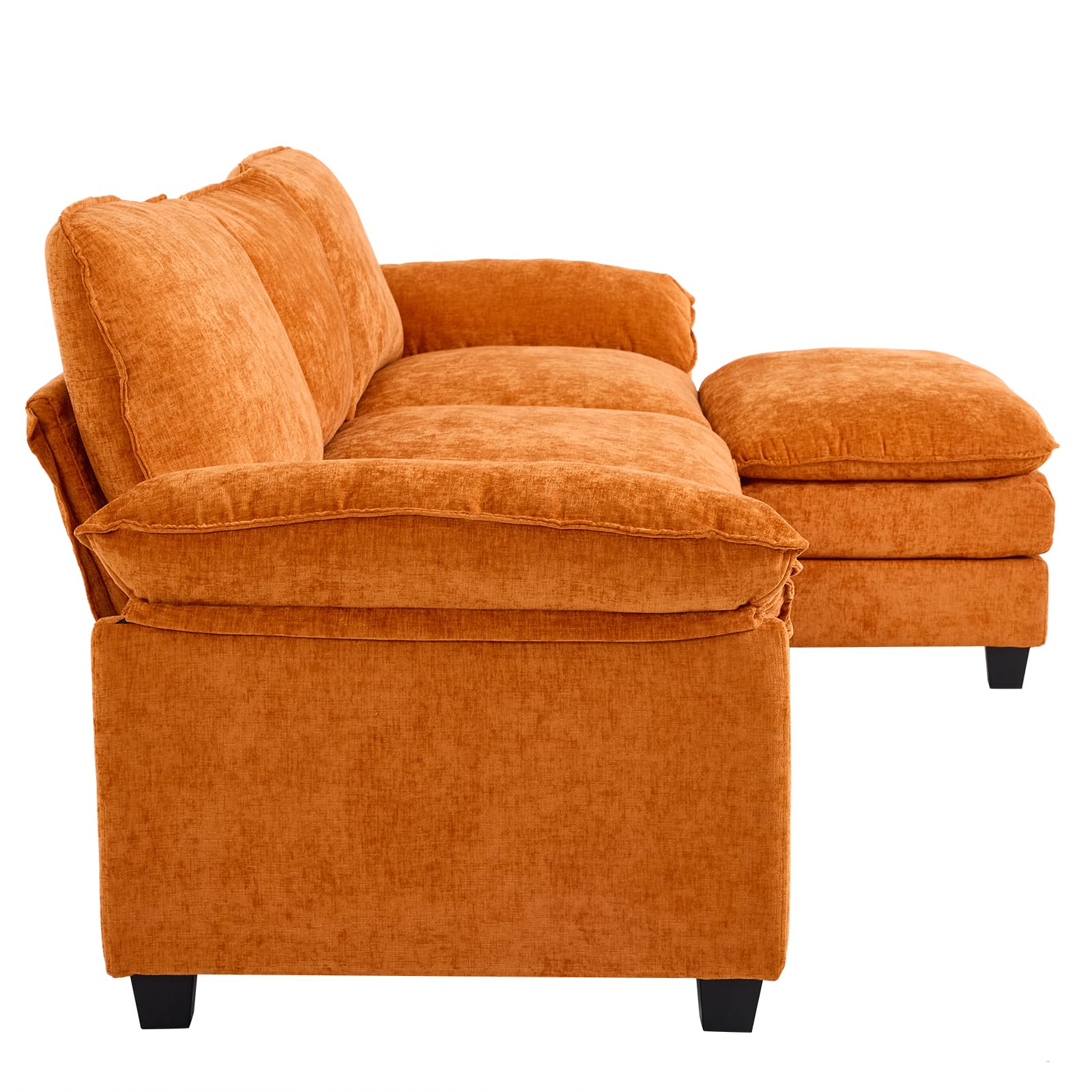 Sectional Sofa Modular Deep Seat Sofa Couch with Ottoman for Living Room