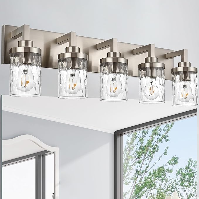 3 Light Bathroom Vanity Light Brushed Nickel Modern Bathroom Wall Sconce Lighting