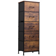 Fabric Dresser, 5-Drawer Tall Dresser for Bedroom, Storage Organizer with Fabric Bins