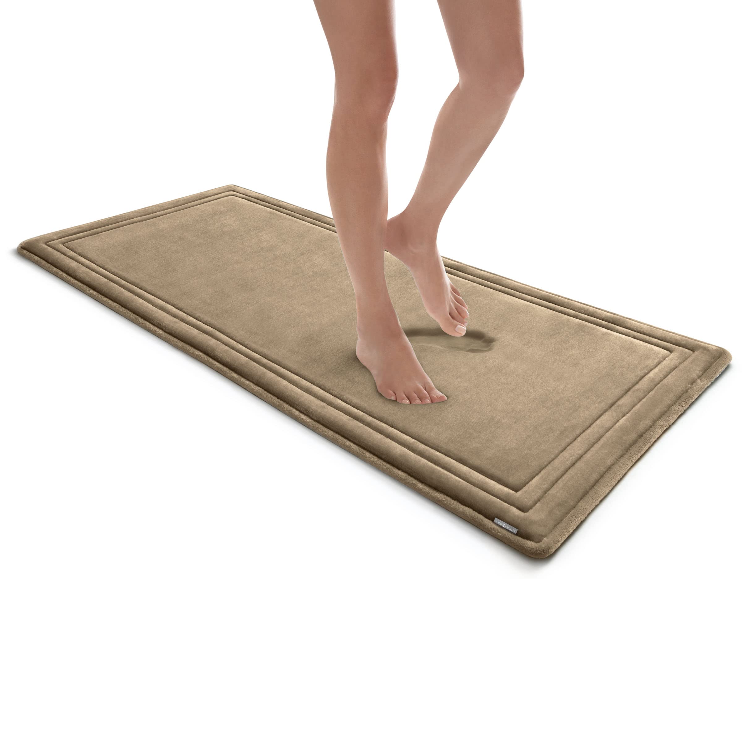 Luxurious Memory Foam Bath Mat, Charcoal-Infused Absorbent Bath Mat