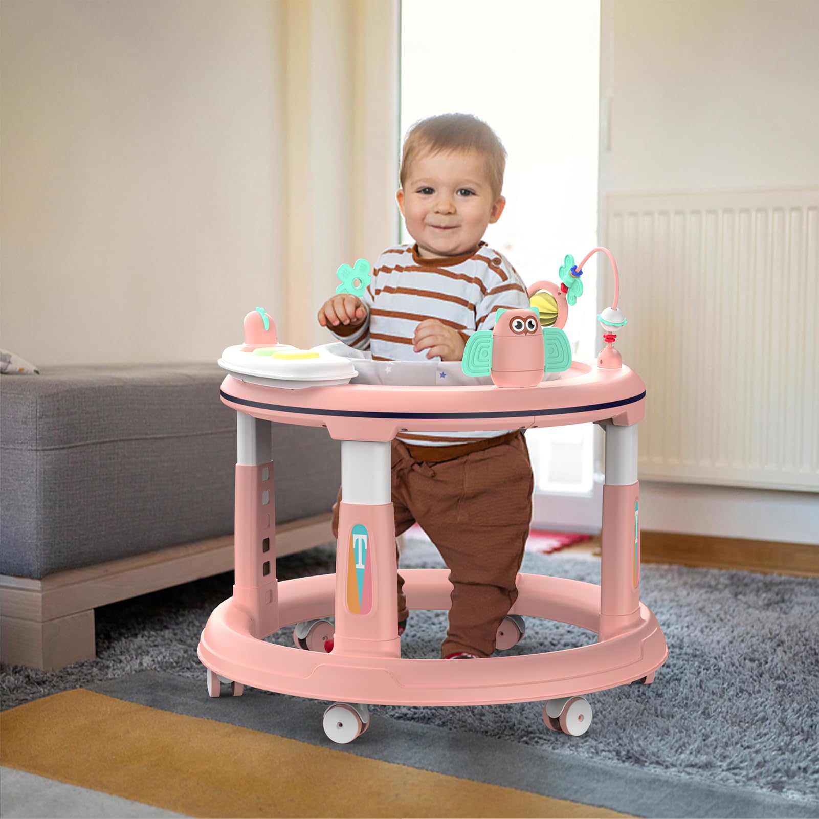 Adjustable Heights and 360 Degree Swivel Seat - Activity Center for Boys