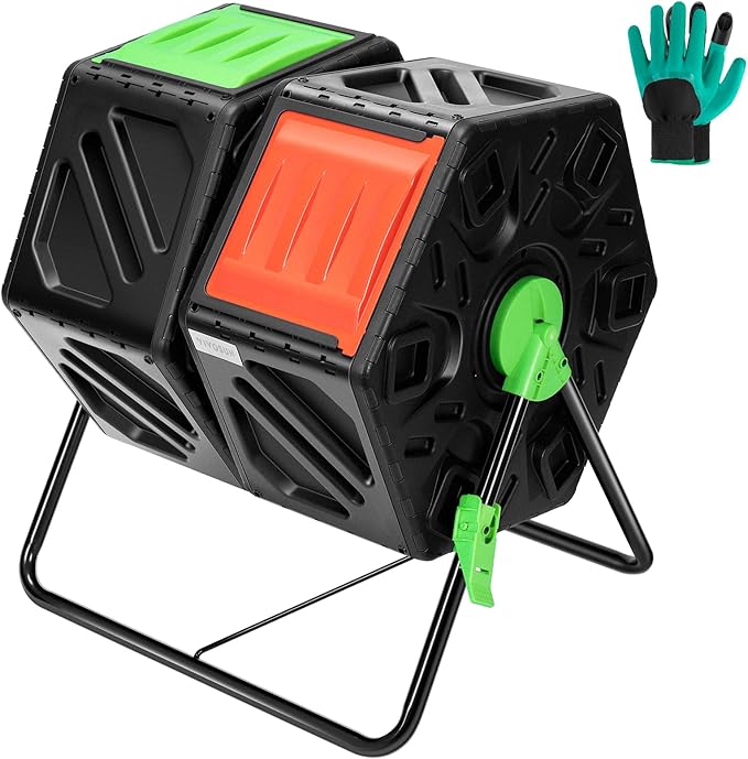 Dual Chamber Tumbling Composter, 2X 18.5 Gallon Compost Bin