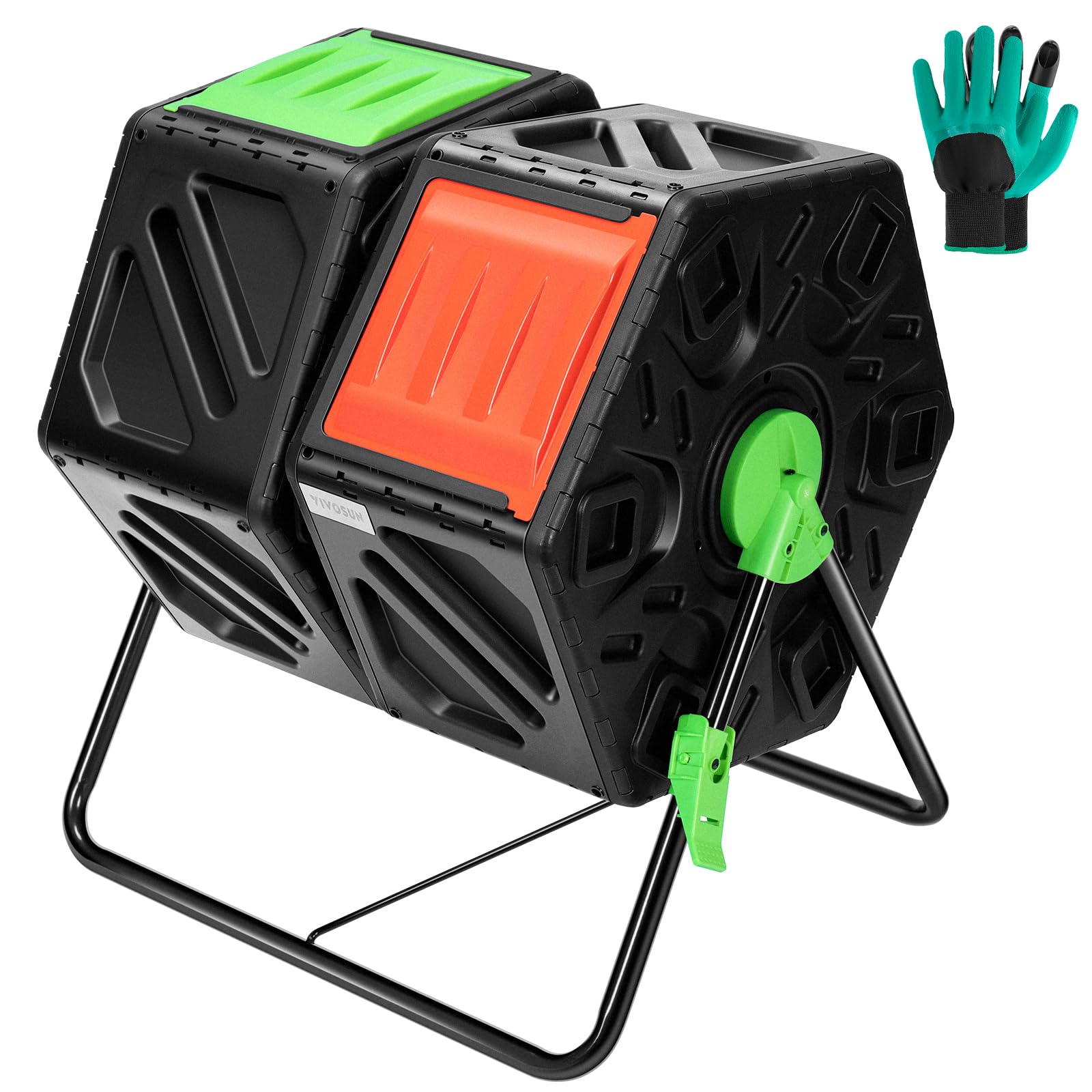Dual Chamber Tumbling Composter, 2X 18.5 Gallon Compost Bin
