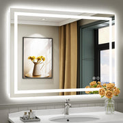 48"x36" LED Bathroom Mirror with Lights, Backlit & Front Lit