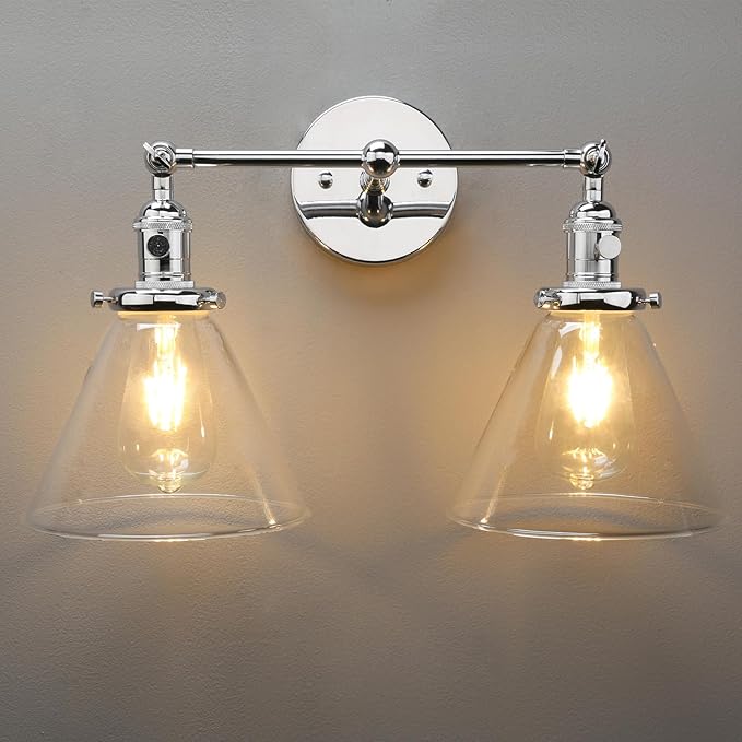 Double Sconce Vintage Industrial 2-Lights Sconce Antique Wall Sconces