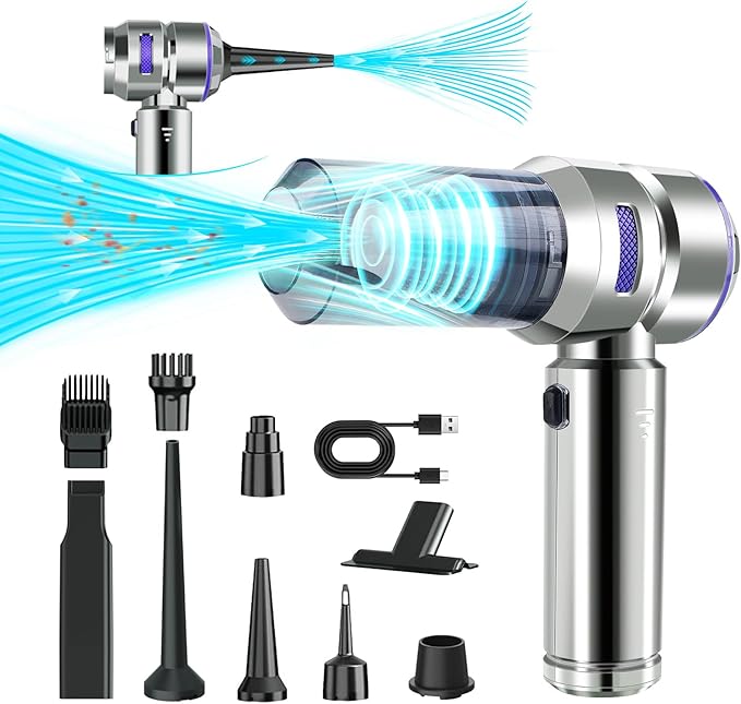 Handheld Vacuum Cordless - 21KPa Strong Suction Car Vacuum Cleaner with 6000mAh
