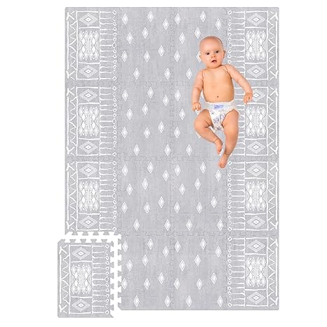 Upgraded Premium Soft Foam Baby Play Mat – Connectable to Create Larger Play Spaces