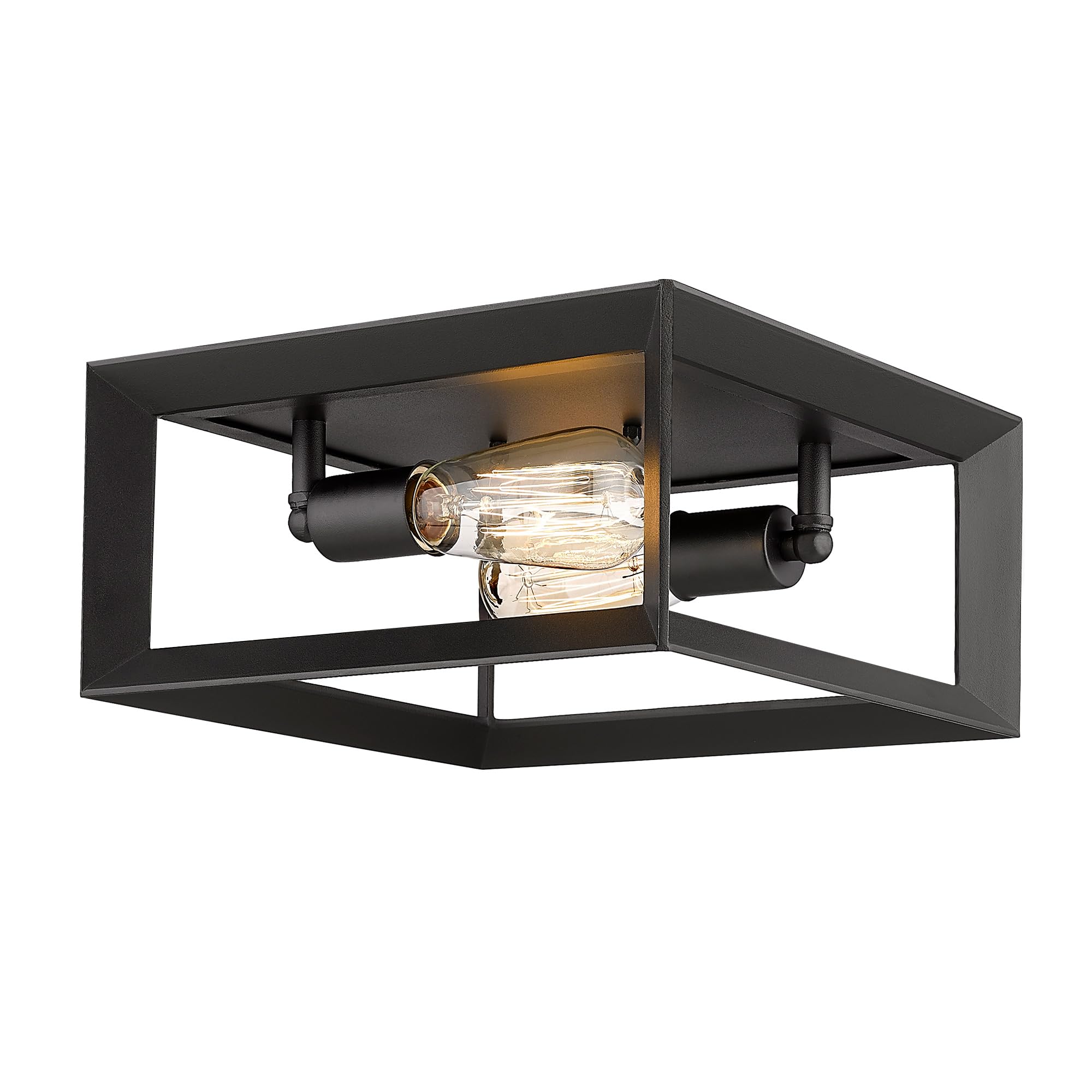 2-Light Flush Mount Ceiling Light, 11 Inch Farmhouse Ceiling Light Fixture for Bedroom