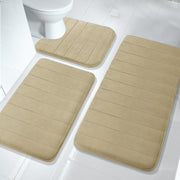 3 Pieces Memory Foam Bath Mat Sets