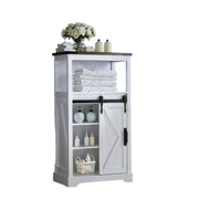 Storage Cabinet, White Bathroom Cabinet Small Hutch with Door Freestanding