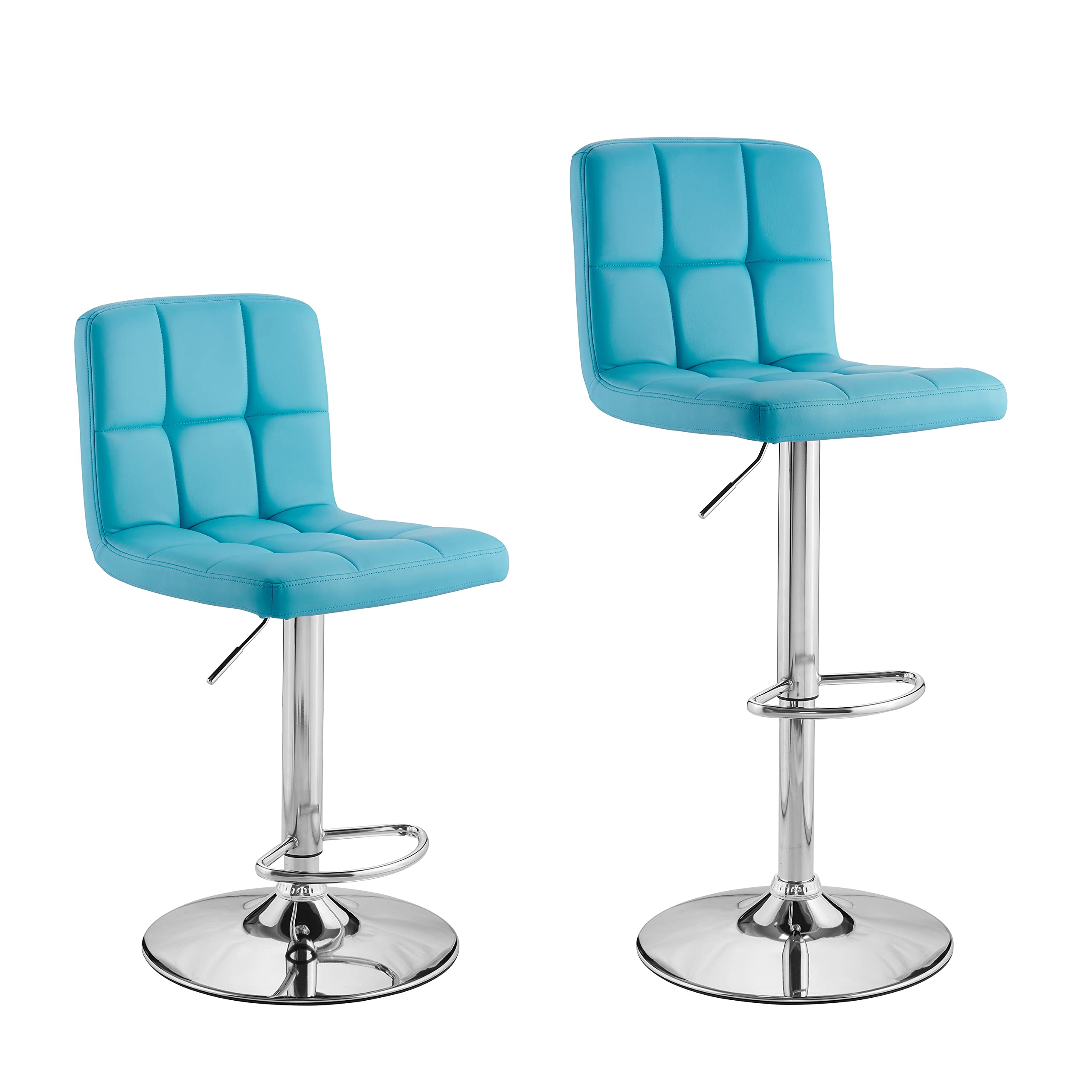 Leather & Chrome Adjustable Barstool