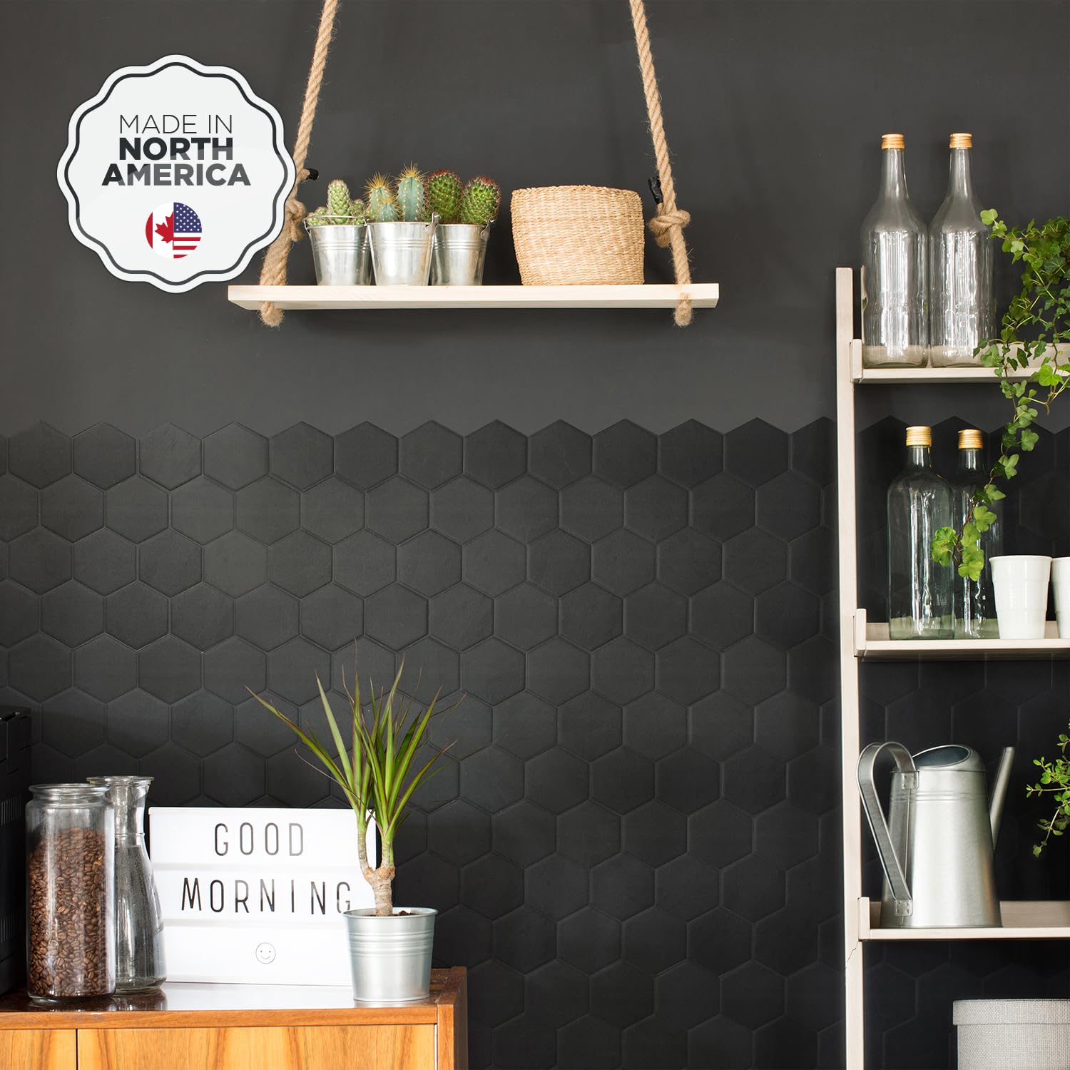 Peel and Stick Backsplash - 5 Sheets of 10.61" x 9.56" - 3D Adhesive Peel and Stick