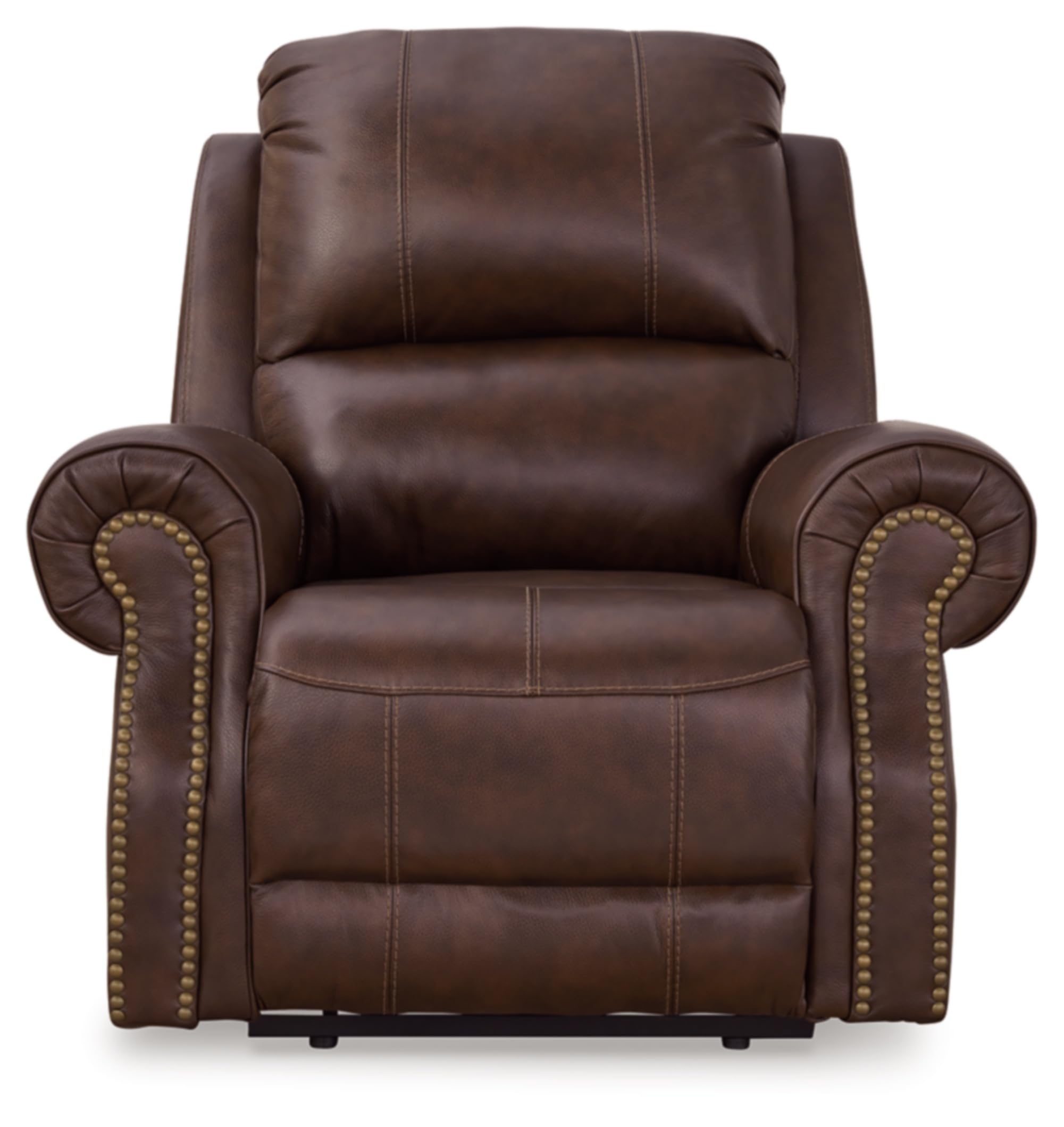 Freyeburg Classic Leather Match Upholstered Power Recliner,living room