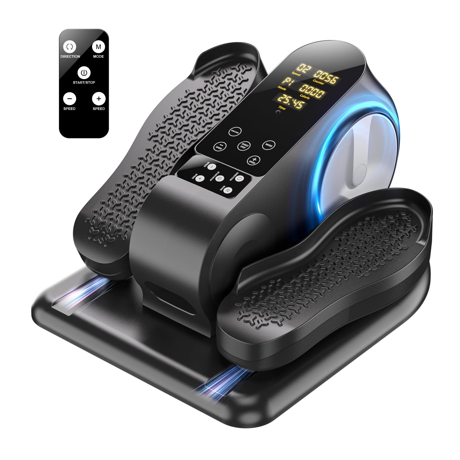 Under Desk Elliptical Machine - Upgraded Model， Ellipse Leg Exerciser
