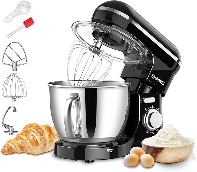 Kitchen Stand Mixer, 6.5 Quart, 6 Speed Tilt-Head Kitchen Mixer, Electric Food Mixer