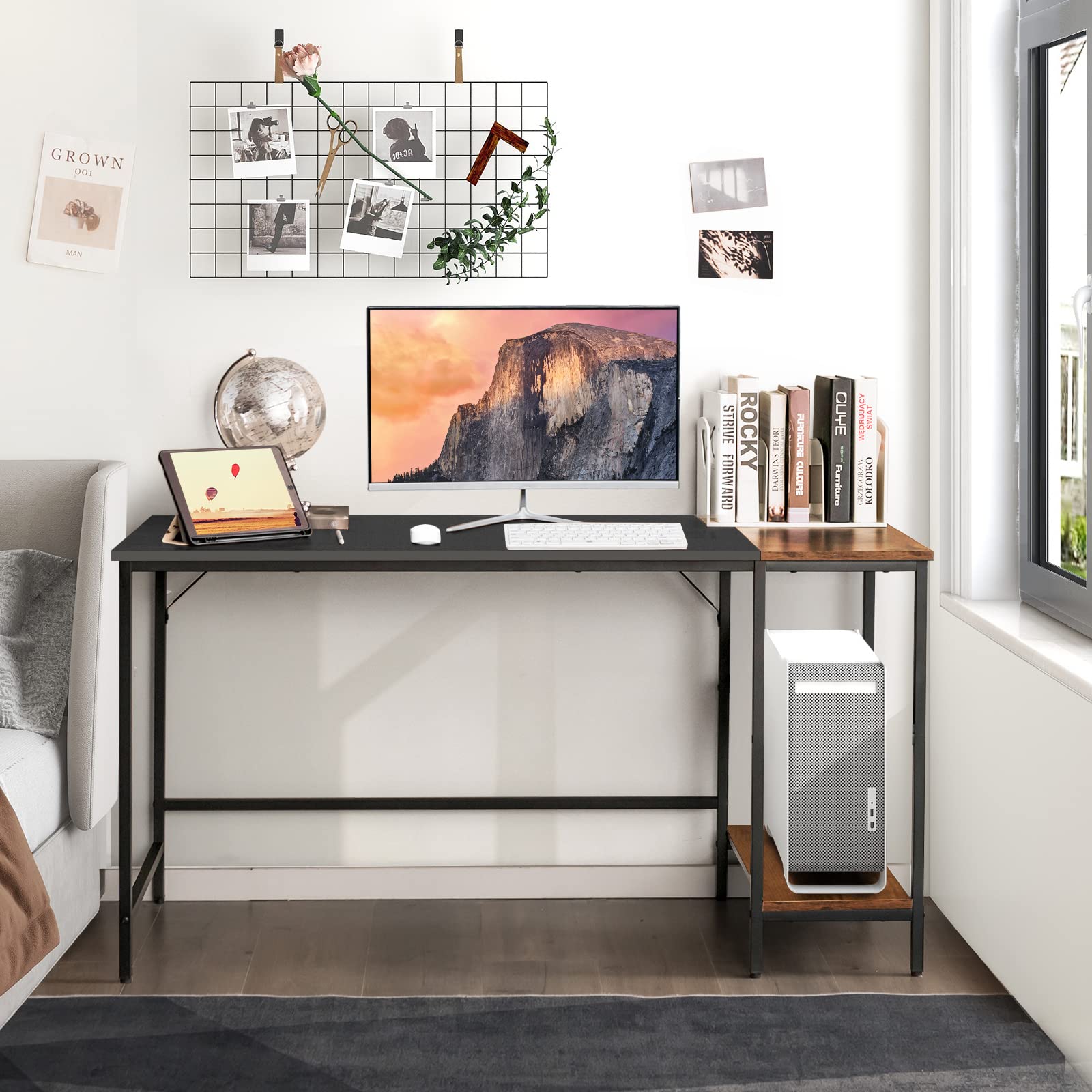 Multifunctional Computer Desk, Industrial Study Writing Desk,Small Desks
