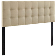 Linen Fabric Upholstered King Headboard in Beige