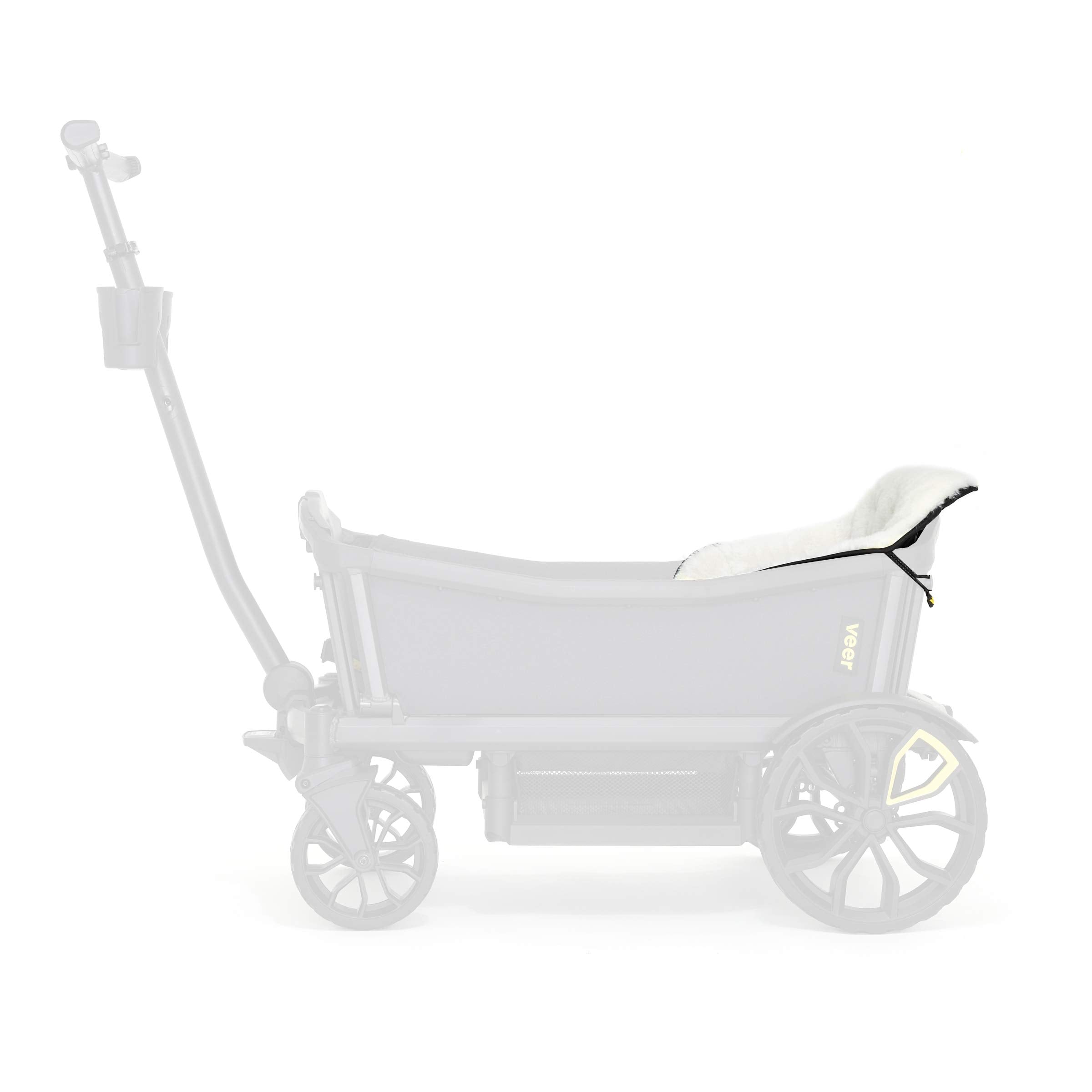 Seat Cover - Polyester, Compatible with Veer Cruiser 2 Seater Stroller, Black