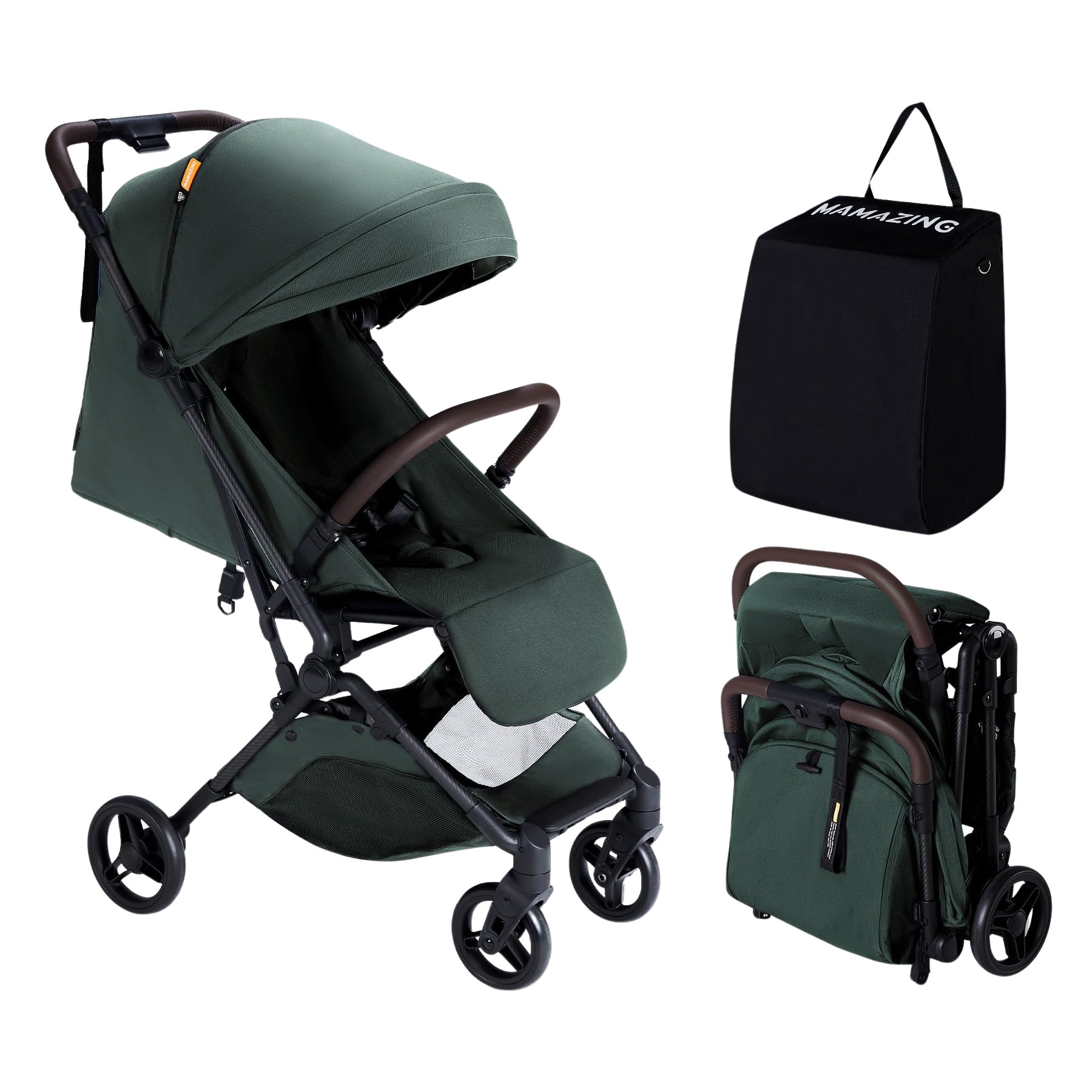 Lightweight Baby Travel Stroller with Carbor Fiber Frame, Compact & Airplane-Friendly,