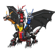 Dragon Series Dark Three Headed Dragon King Building Blocks Set （1400PCS）