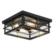 Flush Mount Ceiling Light, 4-Light Indoor Outdoor Light Fixtures for Porch