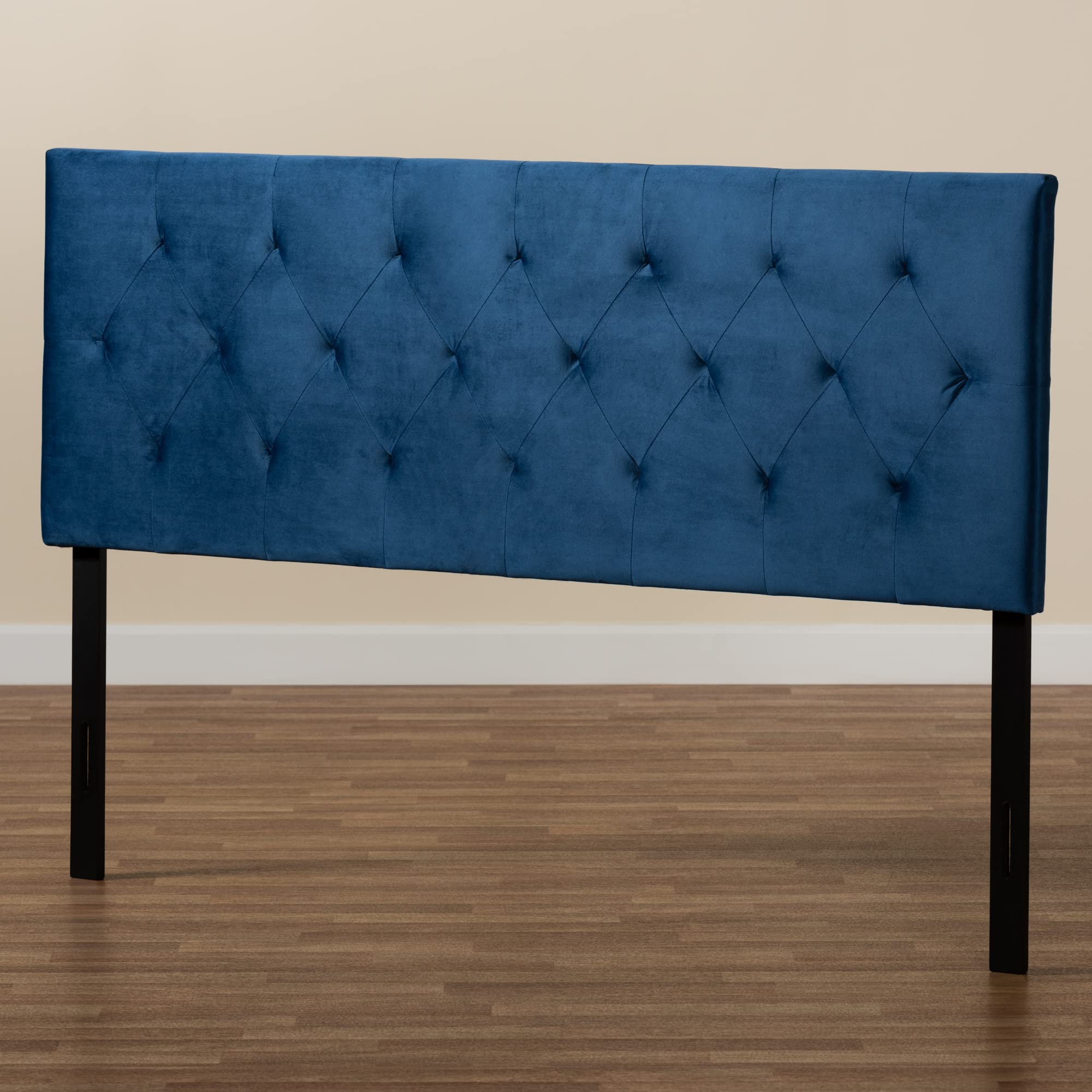 Felix Headboards, Full, Navy Blue/Dark Brown