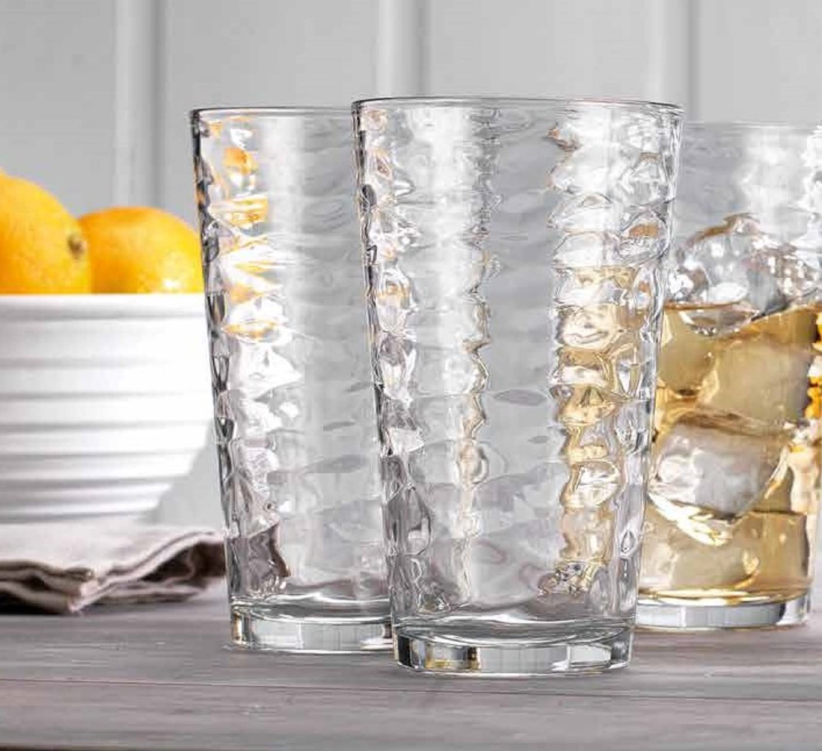 Drinking Glasses Set of 10 Highball Glass Cups, Premium Glass