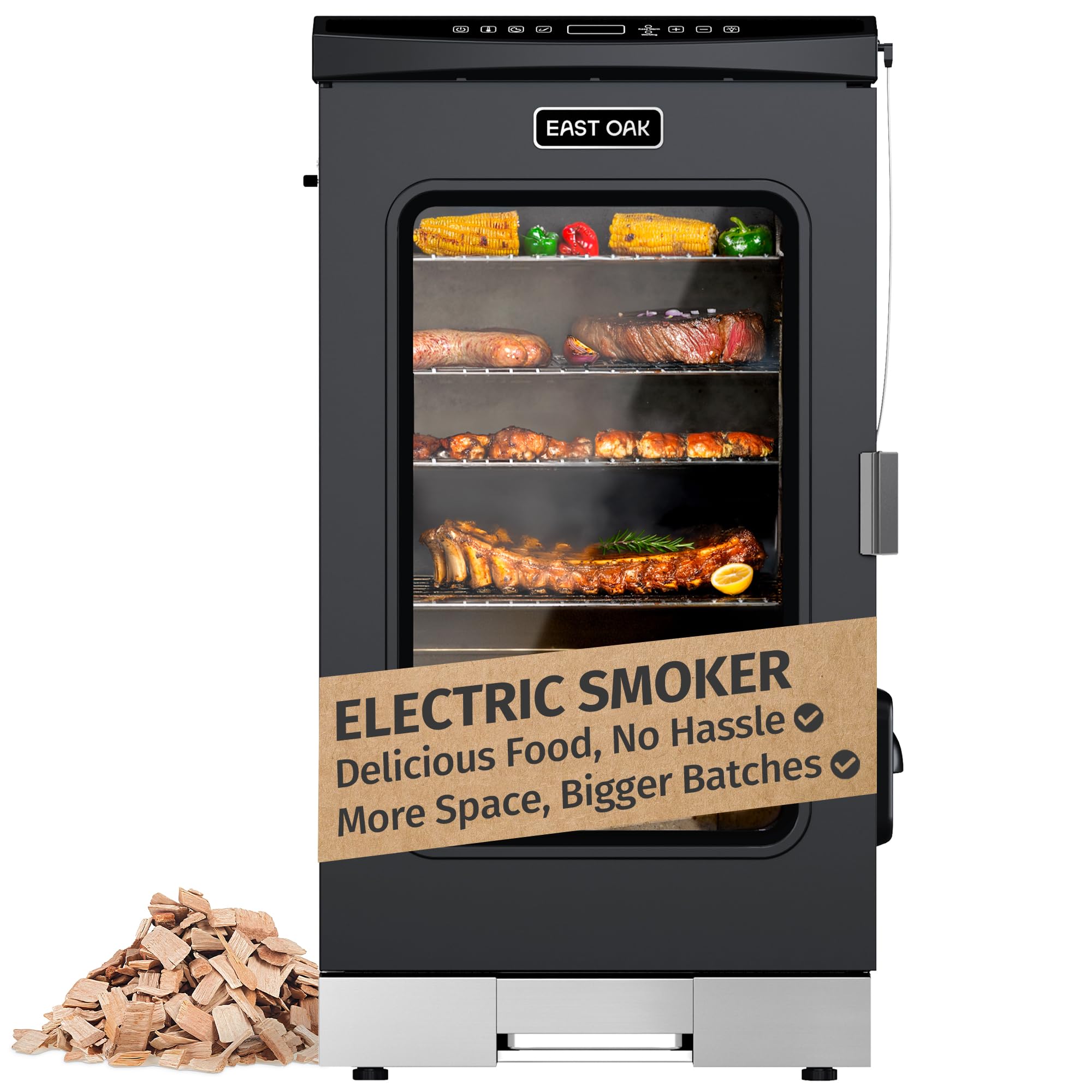 30" Electric Smoker for Outdoors | Built-in Meat Probe & Up to 6× Longer Smokes