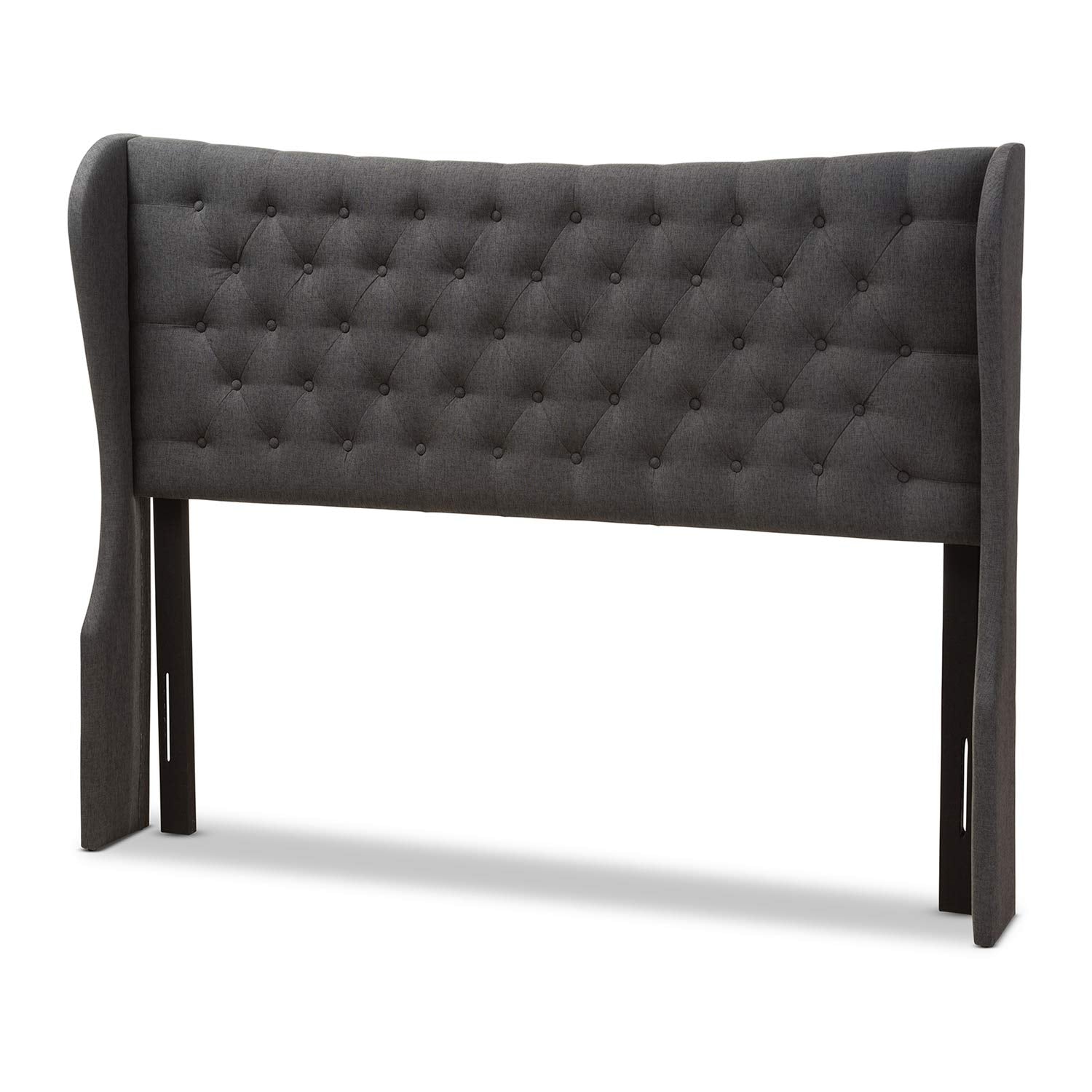 Cadence King Winged Panel Headboard in Dark Gray