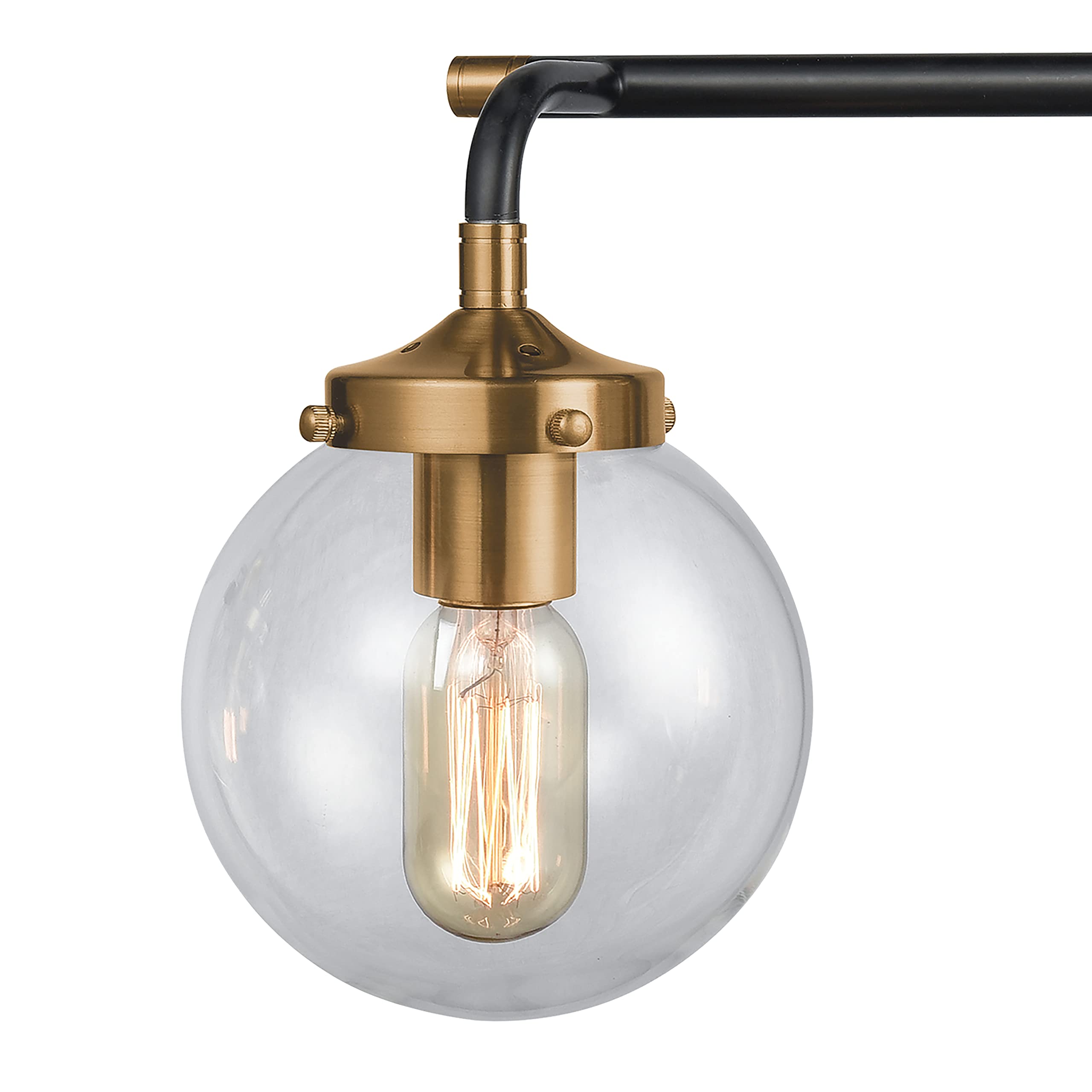 Boudreaux Vanity Light - 3-Light in Matte Black Finish, with Clear Glass