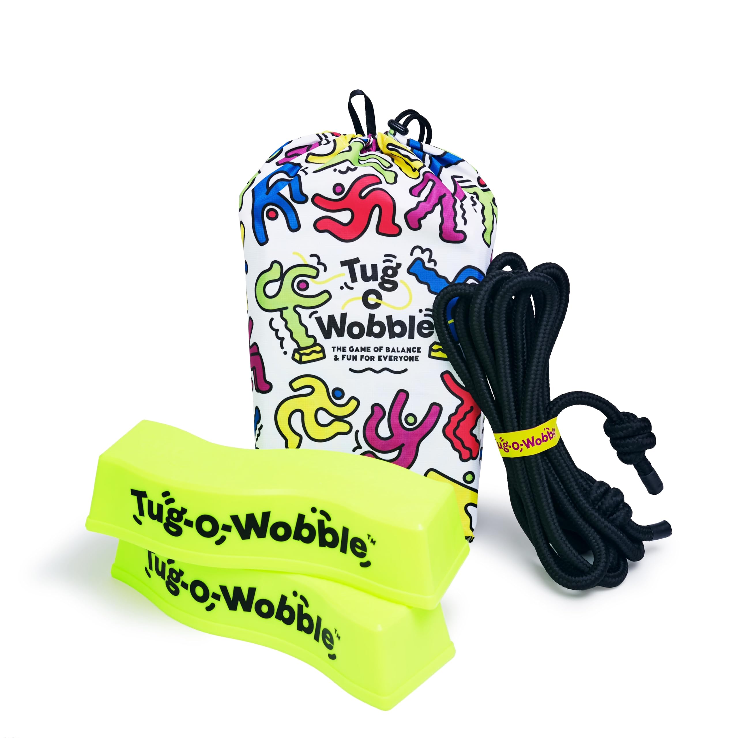 TUG O' WOBBLE: The Ultimate Balancing Game, Outdoor and Indoor Game, Fun for Everyone, Lawn Game for The Backyard, Park, or Yard with Carrying Bag, Family Friendly Gift