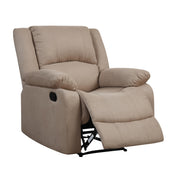 Warren Manual Recliner Microfiber Beige,living room