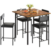 5-Piece Dining Room Table Set Bar Table and Chairs Set Counter