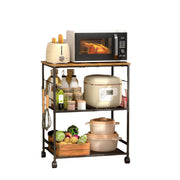 Kitchen Microwave Cart, 3 Tier Microwave Table Stand with Storage,