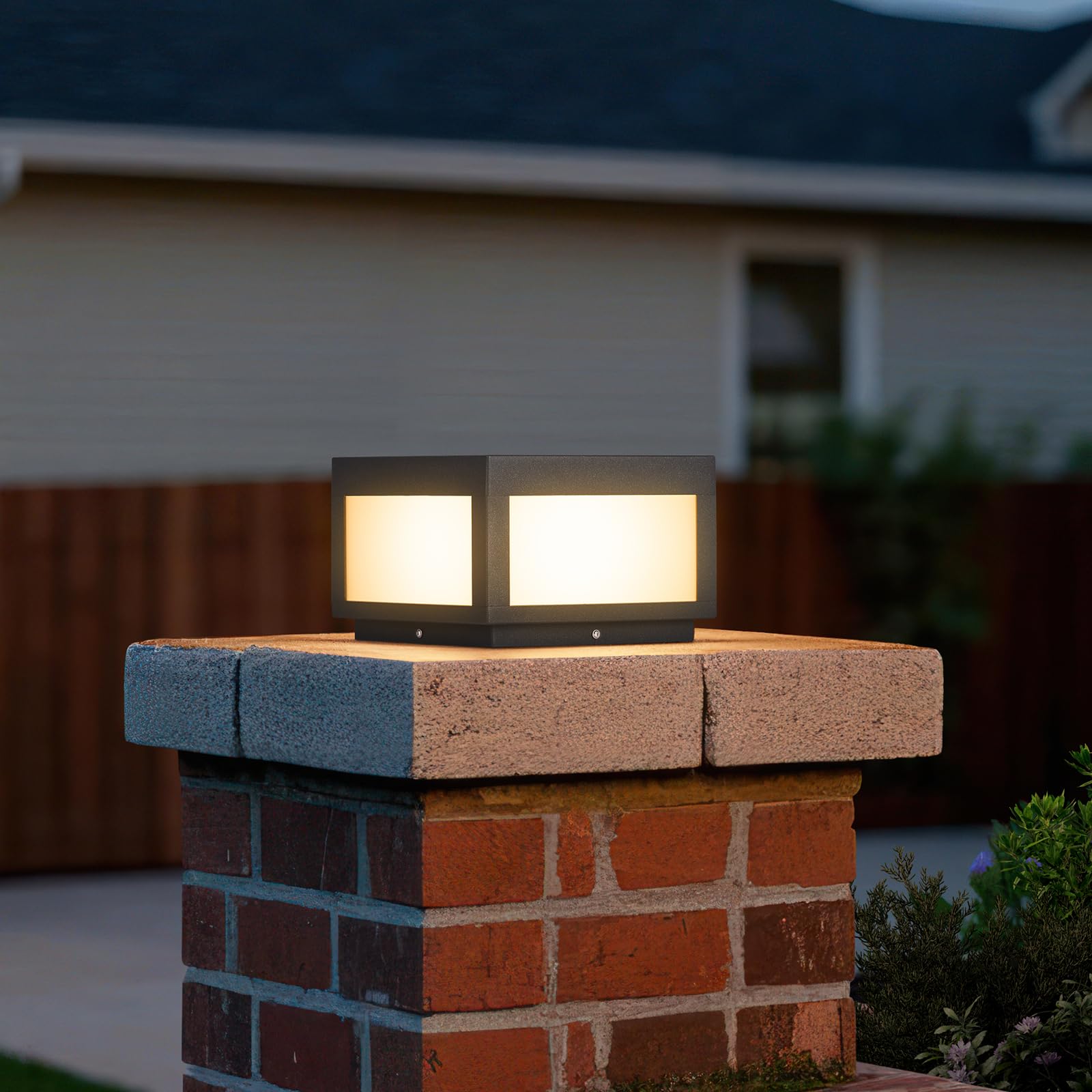Outdoor Post Lights Hard Wired, 9.8" Pillar Lights Waterproof