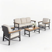 Outdoor Seating, 4-Piece Set, All Weather Modern Patio Conversation Sets