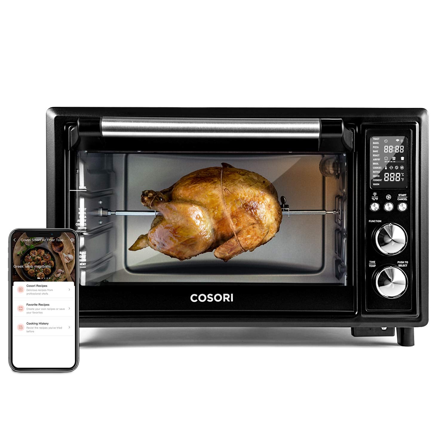 Fryer Toaster Oven Combo 13-in-1, 32Qt APP & Voice Control Convection Oven