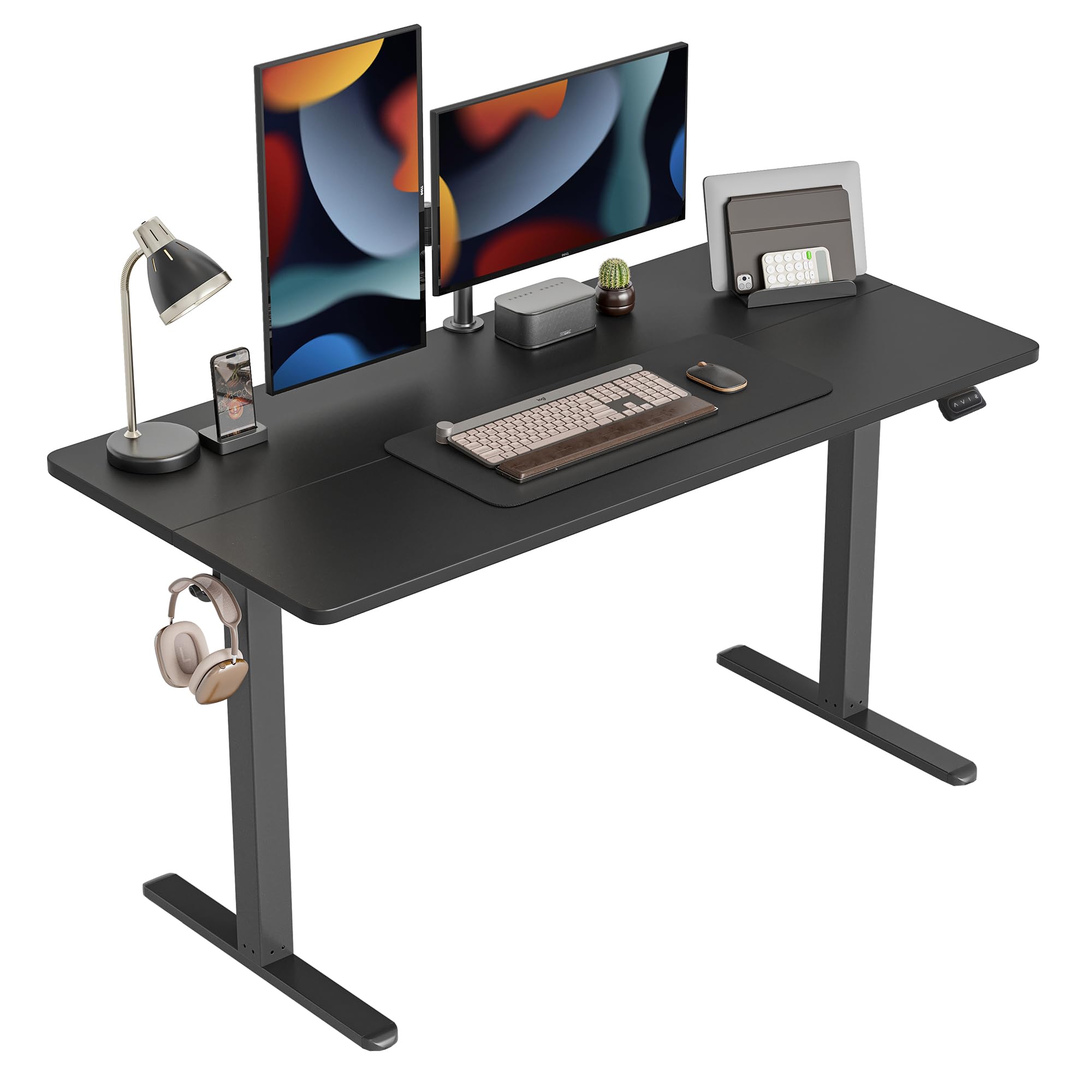 Electric Standing Desk, 55 x 24 Inches Height Adjustable Sit Stand Desk