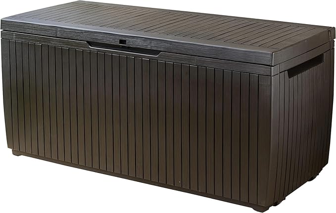 Springwood Outdoor Plastic Storage Box Garden Furniture - Brown