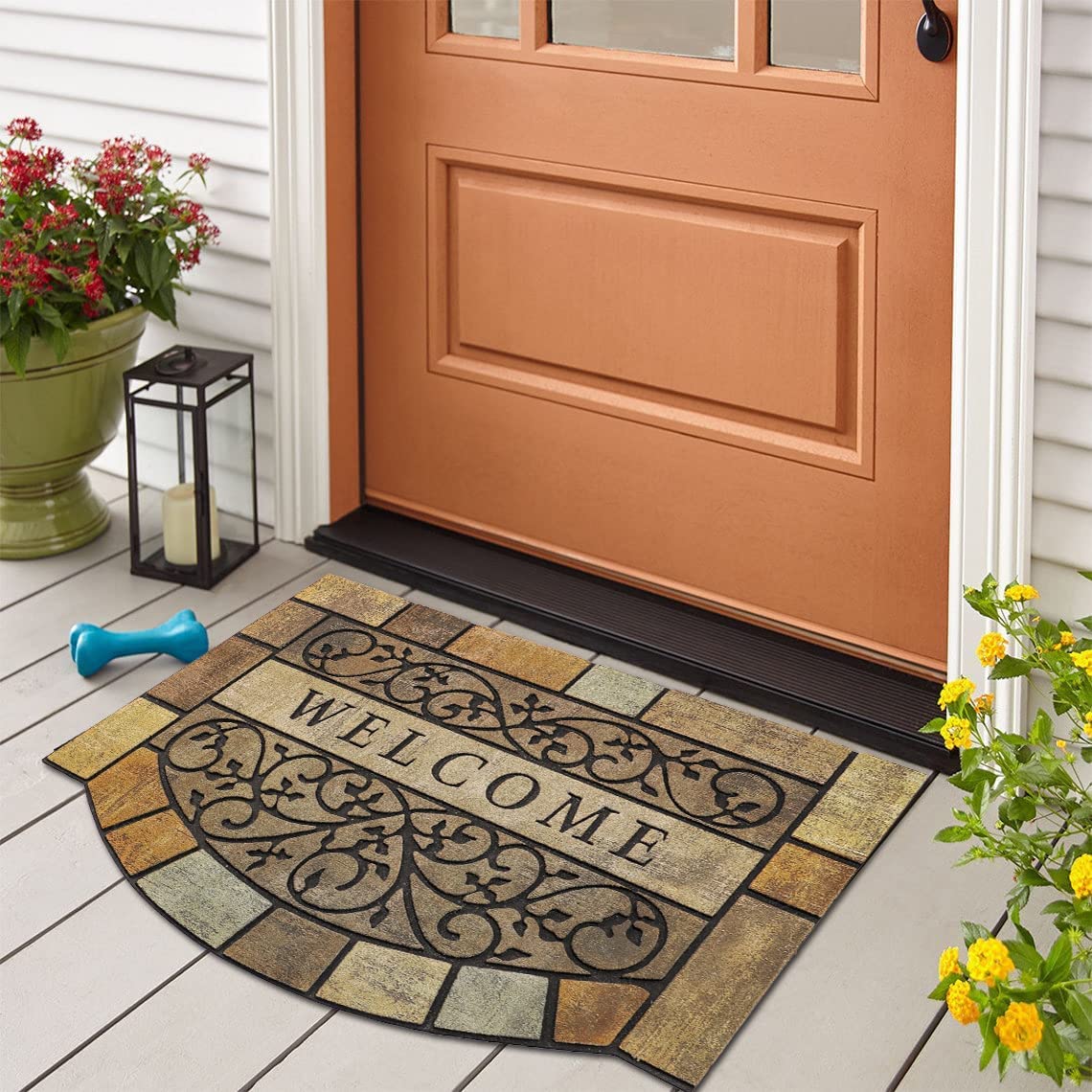 Durable Welcome Door Mats, 24"x36" Heavy-Duty Large Outdoor Mat for Front Door