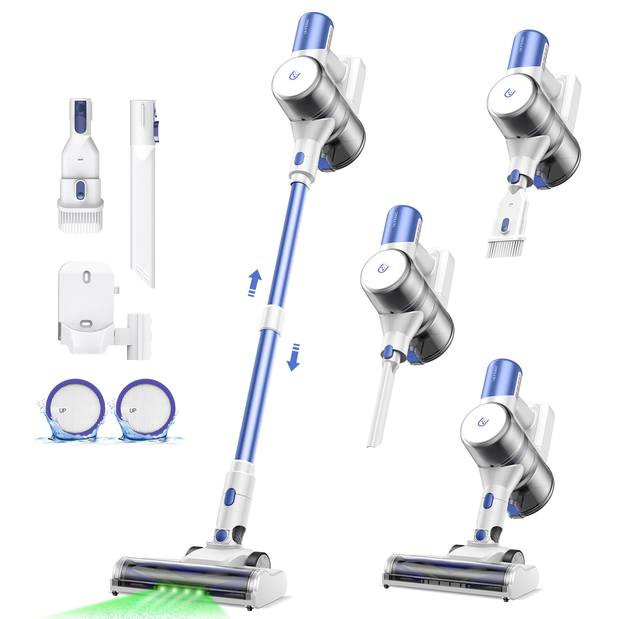 U10 Ultra Cordless Stick Vacuum Cleaner, 500W Motor, 45KPa Suction