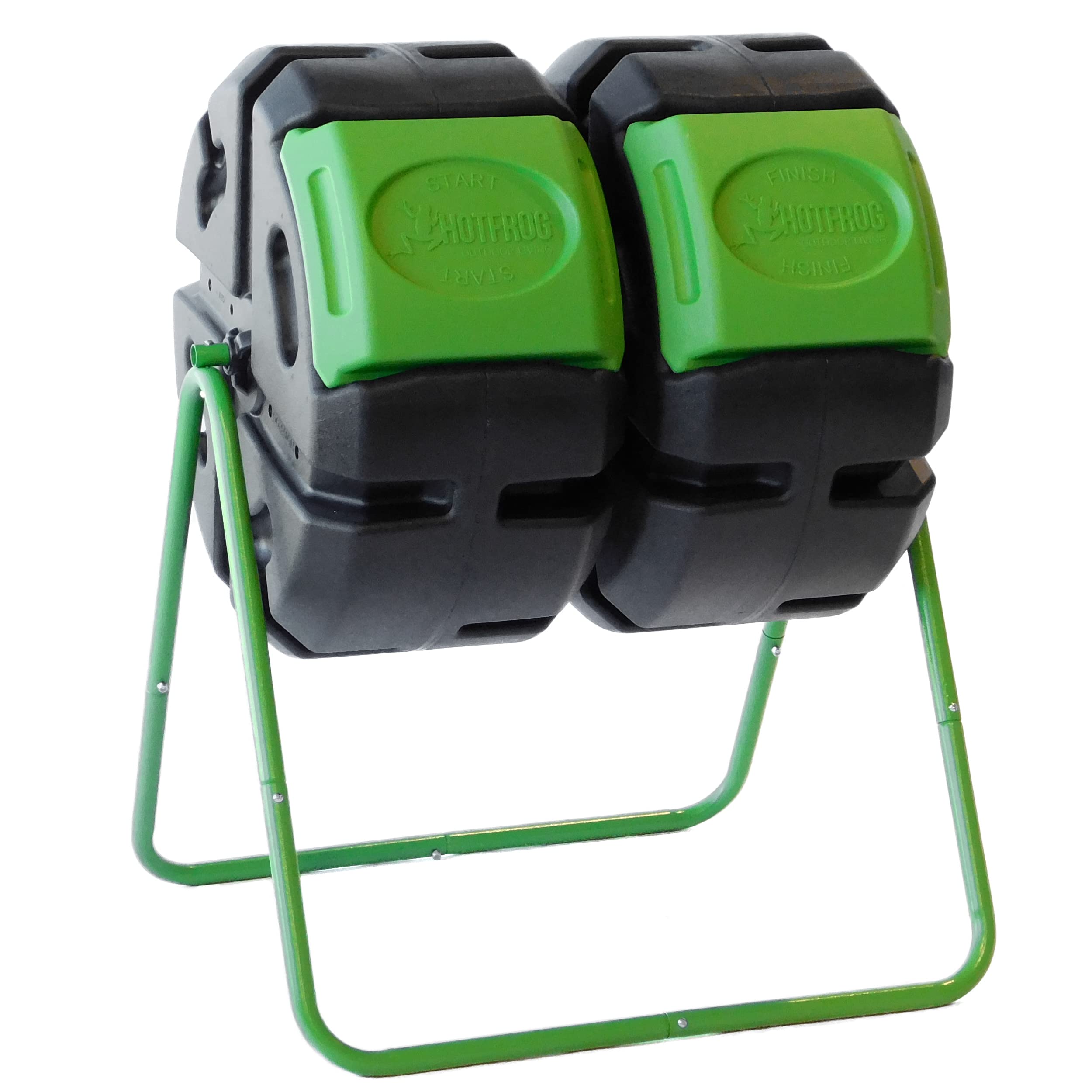 HOTFROG Dual Body Tumbling Composter (HF-DBC4000) Black & Green (37-Gallon)